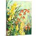 Red Barrel Studio® Noleen My Secret Garden' Painting Print on Canvas in Green/Red/Yellow | 20 H x 16 W x 1.25 D in | Wayfair