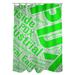 ArtVerse Rain Cites City Barhood Districts Single Shower Curtain Polyester in Green/Gray | 74 H x 71 W in | Wayfair CIT179-SCDGSC