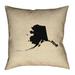 Ivy Bronx Austrinus Alaska Canvas in, Poly Twill Double Sided Print/Throw Pillow Polyester/Polyfill blend in White/Black | 36 H x 36 W in | Wayfair