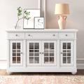 Kelly Clarkson Home Baker 66" Wide 3 Drawer Sideboard Wood in White | 42 H x 66 W x 19 D in | Wayfair LRKM3569 41925972