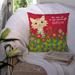 Winston Porter Hansin Garden Cat Indoor/Outdoor 14" Throw Pillow Polyester/Polyfill blend | 14 H x 14 W x 3 D in | Wayfair