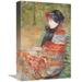 Vault W Artwork 'Profile Portrait of Lydia 1880' by Mary Cassatt Print on Canvas in Green/Red | 16 H x 11 W x 1.5 D in | Wayfair