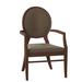 Fairfield Chair Oakridge King Louis Back Arm Chair Wood/Upholstered/Fabric in Brown | 37.5 H x 23 W x 24 D in | Wayfair 8783-11_ 8794 70_ Walnut