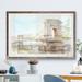 Winston Porter 'Iconic Watercolor Bridge I' by Paul Cezanne - Picture Frame Painting Print Paper in Blue/Brown/Gray | 16 H x 22 W x 1 D in | Wayfair