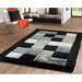 Black/Gray 132 x 1.5 in Area Rug - Red Barrel Studio® Nevin Geometric Handmade Tufted Black/Gray/Beige Area Rug Polyester | 132 H x 1.5 D in | Wayfair