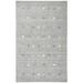 White 36 x 0.31 in Rug - Harriet Bee Amana Polka Dots Handmade Flatweave Wool/Cotton Silver Area Rug | 36 W x 0.31 D in | Wayfair