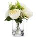 Rosdorf Park Mixed Silk Peonies Flower Arrangements in Vase Silk | 11 H x 6 W x 6 D in | Wayfair D18190E36E7D4BA7B5AAAAE4069C4711