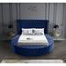 Red Barrel Studio® Linford Tufted Low Profile Storage Platform Bed Upholstered/Velvet in Gray, Size 55.0 H x 93.75 W x 100.5 D in Wayfair