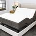 Twin 12" Gel/Foam Mattress - White Noise Plush Gel Memory Foam & E3 Adjustable Base | 79 H x 35 W in Wayfair 12WFV/WFKD2-TL