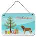 The Holiday Aisle® Pit Bull Terrier Christmas Hanging Prints Decorative Accent Metal | 8 H x 12 W x 0.03 D in | Wayfair