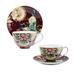 Grace's Tea Ware Teacup & Saucer Porcelain/Ceramic in Pink/Brown | Wayfair 35722PNK-4B/2