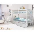 Harriet Bee Treva Twin over Twin Solid Wood Standard Bunk Bed Wood in White | 61.5 H x 41.5 W x 81.5 D in | Wayfair