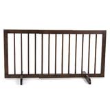 Tucker Murphy Pet™ Dennison Free Standing Pet Gate Wood (a more stylish option)/Metal (a highly durability option) in Brown, Size 20.0 H x 1.75 D in