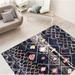 Blue/Navy 63 x 1 in Area Rug - Foundry Select Stigall Classic Navy Blue/Red/Yellow Rug Polypropylene | 63 W x 1 D in | Wayfair