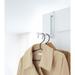 Yamazaki Home Over The Door Hooks - Folding Hanging Coat Rack, Steel, Over-the-Door Wood/Metal in White | 7.9 H x 0.8 W x 8.1 D in | Wayfair 7161