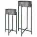 Williston Forge Wilbert 4-Piece Zinc Pot Planter Set Metal | 18.6 H x 9.2 W x 9.2 D in | Wayfair 2936A1D1259E4A72B8E1B43E27F1517A