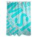 ArtVerse Rand Cites City Barhood Districts Single Shower Curtain Polyester in Green/Gray/Blue | 74 H x 71 W in | Wayfair CIT107-SCDHOS