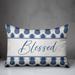 Bay Isle Home™ Adrik Outdoor Rectangular Pillow Cover & Insert Polyester/Polyfill blend in Blue | 20 H x 14 W x 1.5 D in | Wayfair