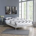 Elsie Fabric Bed Frame by Modway Metal in White | 15 H x 78.5 D in | Wayfair MOD-5472-WHI