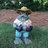 HomeStyles Gardener Character Toad Planter Garden Statue Concrete/Stone in Green | 13 H x 6 W x 5 D in | Wayfair 85214