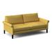 Greyleigh™ Logan 77.5" Rolled Arm Sofa Polyester/Other Performance Fabrics in Black/Yellow | 33 H x 77.5 W x 36.75 D in | Wayfair