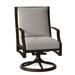 Woodard Seal Cove Swivel Patio Dining Chair w/ Cushion in Gray | 37.75 H x 24 W x 26.5 D in | Wayfair 1X0472SB-70-87N