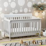 Harriet Bee Briney 4-in-1 Convertible Crib w/ Toddler Guardrail Wood in White | 42 H x 34 W in | Wayfair 5B43323846FF4E0C839C0D380D8CEB95