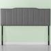 Ebern Designs Tasnia Panel Headboard Upholstered/Metal/Polyester in Gray | 22.4 H x 56.7 W x 1.8 D in | Wayfair 09DF0E46BB9F41FC8341F2535A5FE76D