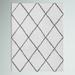 White 24 x 1.77 in Area Rug - Mercury Row® Babich Geometric/Grey Area Rug Polypropylene | 24 W x 1.77 D in | Wayfair