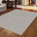 White 36 x 24 x 0.5 in Area Rug - Latitude Run® Chevron Hand Knotted Wool Charcoal Rug Wool | 36 H x 24 W x 0.5 D in | Wayfair