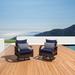 Zipcode Design™ Fresca Swivel Patio Chair w/ Cushions in Gray | 33 H x 29 W x 35 D in | Wayfair FA7BD9B7BF464C7783FD61E1BB1DBB4B