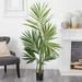 Primrue Artificial Palm Tree in Pot Silk/Plastic in White | 60 H x 36 W x 36 D in | Wayfair E8A2FE5ECB1F42C0B498D5036726C221