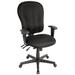 Inbox Zero Adjustable Swivel Fabric Rolling Office Chair Upholstered in Black/Brown | 40.5 H x 29 W x 26 D in | Wayfair