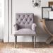 Armchair - Alcott Hill® 67.31Cm Wide Armchair Linen/Wood/Fabric in Gray | 38 H x 26.5 W x 29 D in | Wayfair LRKM3405 41887167