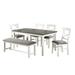 Gracie Oaks Wicke 5 - Person Dining Set Wood/Upholstered in White | Wayfair 016CD3839DCC4CCF90E750FB1B43C3C7