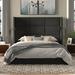 Wade Logan® Austine Punchard Tufted Low Profile Standard Bed Revolution Performance Fabrics®/Upholstered in Gray/Black | Wayfair