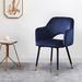 Armchair - Everly Quinn 24" Wide Armchair Velvet/Fabric in Blue | 33 H x 24 W x 22 D in | Wayfair 58E5599598C647EBA0DCA316776D8F00