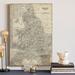 World Menagerie Antique map of england - Printon Canvas Canvas, Solid Wood in Black/Brown | 12 H x 8 W x 1 D in | Wayfair