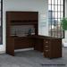 Huckins Reversible L-Shape Executive Desk w/ Hutch Wood in Brown Laurel Foundry Modern Farmhouse® | 73 H x 60 W x 77.05 D in | Wayfair