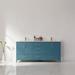 Red Barrel Studio® Kahina 72" Double Bathroom Vanity Set Marble in Green/Yellow | 33.8 H x 72 W x 22 D in | Wayfair