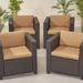 Latitude Run® Bilotti Fabric Club Chair Outdoor Seat/Back Cushion Polyester in Brown | 3 H x 21.75 W x 12 D in | Wayfair