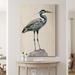 Gracie Oaks ' Heron Rendering I' Wrapped Canvas Painting Print Canvas, Solid Wood in Blue | 12 H x 8 W x 1 D in | Wayfair