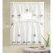 August Grove® Polsky 3 Piece Kitchen Curtain Set Polyester in Blue | 36 H x 60 W x 1.5 D in | Wayfair AGTG2980 42622809