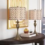 Willa Arlo™ Interiors Spann 27" Table Lamp Set Metal in White/Yellow | 27 H x 13 W x 13 D in | Wayfair B952C2DEA7C5443B824516F6C6B6E1B7