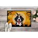 The Holiday Aisle® Coty Halloween Bernese Mountain Dog Non-Slip Outdoor Door Mat Synthetics | 18 W x 27 D in | Wayfair