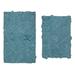 House of Hampton® Modesto Collection 100% Cotton Bath Rug w/ Spray Latex Backing 100% Cotton in Green/Blue | 0.35 H x 21 W in | Wayfair
