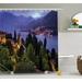 East Urban Home Italian Village Aerial Scenery Shower Curtain + Hooks Polyester | 70 H x 69 W in | Wayfair EABN1057 39403825