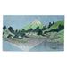 Green 26 x 0.25 in Area Rug - World Menagerie Mt. Fuji Reflected in Lake Kawaguchi Area Rug Metal | 26 W x 0.25 D in | Wayfair
