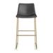 AllModern Nia Vegan Leather Bar & Counter Stool Plastic in Gray/Black | 34 H x 18 W x 22 D in | Wayfair 3826F78A531644EA8D3F740A977CF3CD