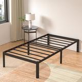 Alwyn Home 14" Steel Platform Bed Metal in Black | 14 H x 41 W x 77 D in | Wayfair 9B1B69DA140644E8BEE651169539F742